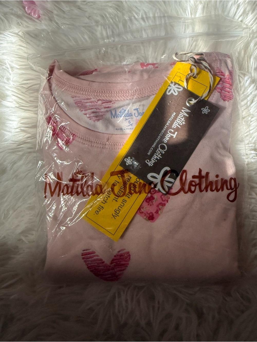 Matilda Jane Pink Heart Kids Pajamas